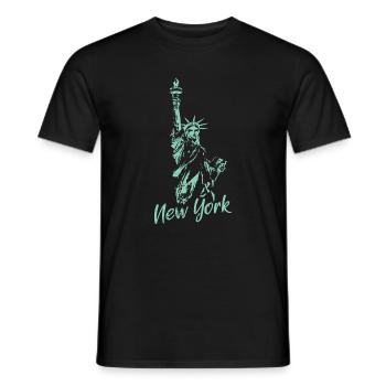 Statue de la Liberté New York Symbole des États-Unis Illustration - T-shirt homme - noir - Devant - AI Model Male 178 light (178cm)