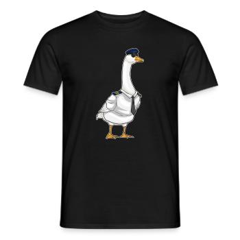 Capsule de pilote canard - T-shirt homme - noir - Devant - AI Model Male 178 light (178cm)