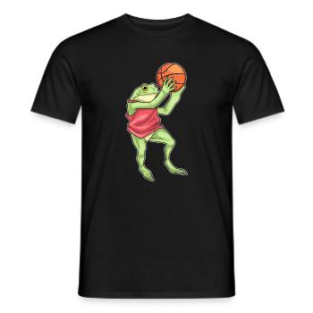 Frog basketball player basketball - Men's T-Shirt - black - Front - AI Model Male 178 light (178cm)