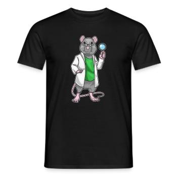 Rat Science Teacher School - Men's T-Shirt - black - Front - AI Model Male 178 light (178cm)