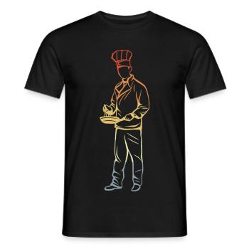 Küchenchef - Männer T-Shirt - Schwarz - Vorne - AI Model Male 178 light (178cm)