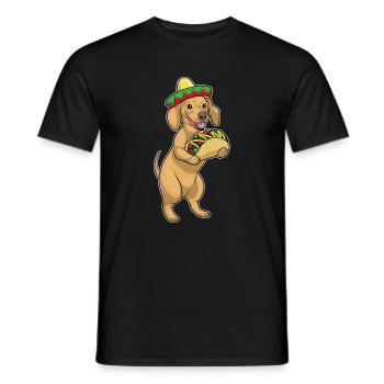 Dachshund Taco - Men's T-Shirt - black - Front - AI Model Male 178 light (178cm)