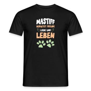 Mastiff Liebe und Leben Motiv - Männer T-Shirt - Schwarz - Vorne - AI Model Male 178 light (178cm)