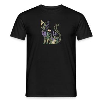 Bohèmes Plantes de chat Fleurs - T-shirt homme - noir - Devant - AI Model Male 178 light (178cm)