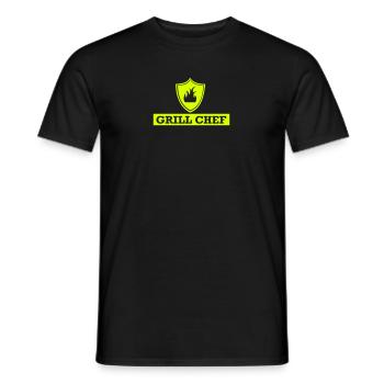 Grill,Grilling,BBQ,cooking,chef,meat,summer,sausag - Men's T-Shirt - black - Front - AI Model Male 178 light (178cm)