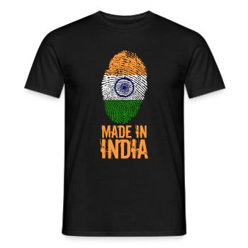 Fabriqué en Inde / Made in India - T-shirt homme - noir - Devant - AI Model Male 178 light (178cm)