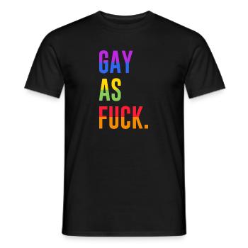 Gay Pride Homo LGBT Gay CSD Gay Man Gift - Men's T-Shirt - black - Front - AI Model Male 178 light (178cm)