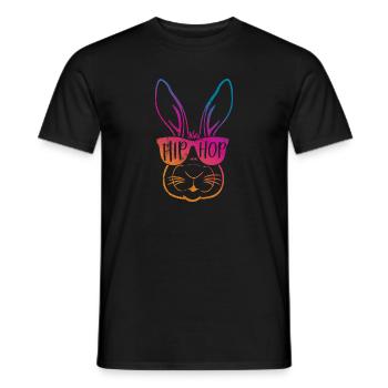 Hip Hop Rabbit Rap - Men's T-Shirt - black - Front - AI Model Male 178 light (178cm)