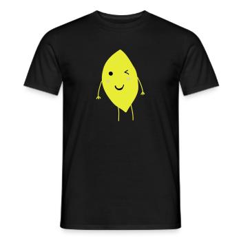 Winking Lemon - Men's T-Shirt - black - Front - AI Model Male 178 light (178cm)