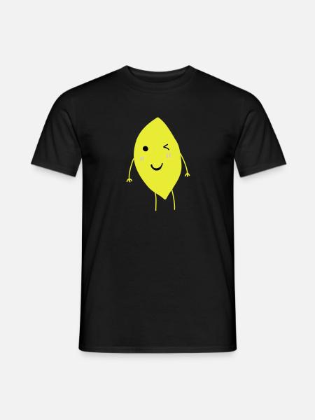 Winking Lemon - T-shirt homme - noir