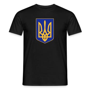 Ukraine Wappen - T-shirt homme - noir - Devant - AI Model Male 178 light (178cm)
