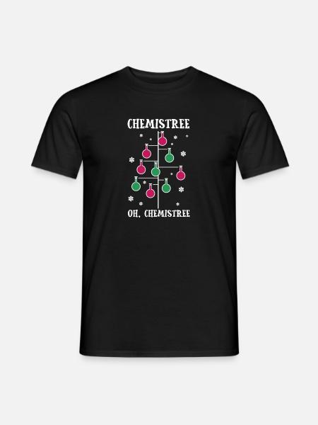 Xmas Pun Chemis Tree - Männer T-Shirt - Schwarz