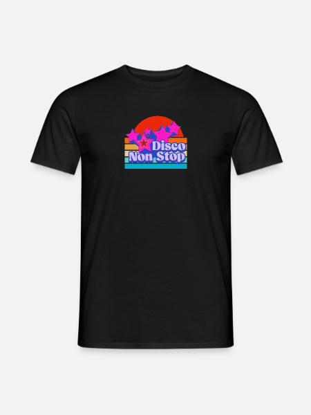 Non-stop diskotek! Frisk og fransk touch musik! - Mænd T-shirt - sort