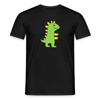 Dinosaurier - Motivfarben anpassbar - Männer T-Shirt - Schwarz - Vorne - AI Model Male 178 light (178cm)