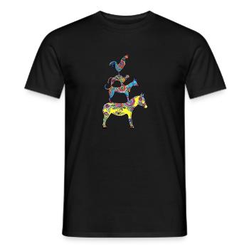 Die Musiker aus Bremen - Männer T-Shirt - Schwarz - Vorne - AI Model Male 178 light (178cm)