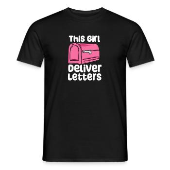 This Girl Deliver Letters - Männer T-Shirt - Schwarz - Vorne - AI Model Male 178 light (178cm)