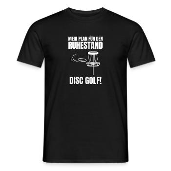 Rente Discgolf Frisbee Ruhestand Geschenk - Männer T-Shirt - Schwarz - Vorne - AI Model Male 178 light (178cm)
