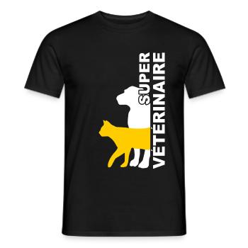Veterinary Shirt • Super • Veterinary Gift - Men's T-Shirt - black - Front - AI Model Male 178 light (178cm)