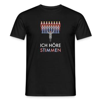 Ich höre Stimmen Chor Singen Geschenk - Männer T-Shirt - Schwarz - Vorne - AI Model Male 178 light (178cm)