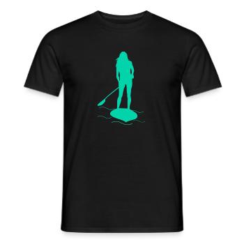 Stand Up Paddle - T-shirt homme - noir - Devant - AI Model Male 178 light (178cm)