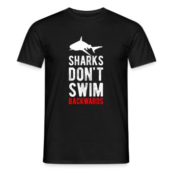 Shark Shark Fish Water - Men's T-Shirt - black - Front - AI Model Male 178 light (178cm)