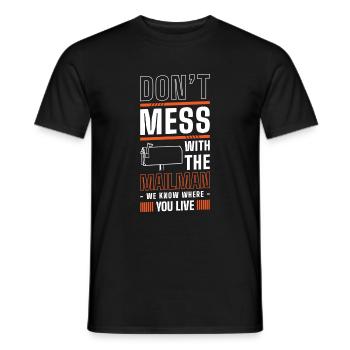 Postbote Paket - Männer T-Shirt - Schwarz - Vorne - AI Model Male 178 light (178cm)