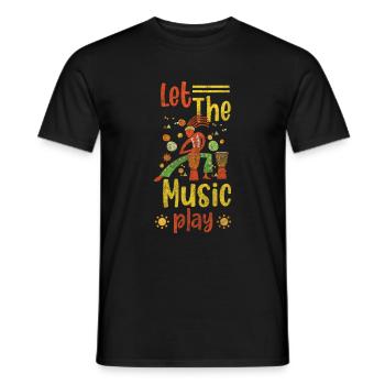 Célébrations de concerts traditionnels - T-shirt homme - noir - Devant - AI Model Male 178 light (178cm)
