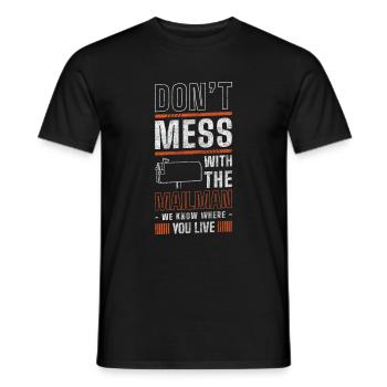 Postman Letters Postal Worker - Men's T-Shirt - black - Front - AI Model Male 178 light (178cm)