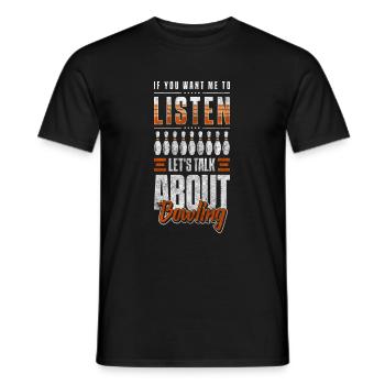 Bowling Ball Lane - Men's T-Shirt - black - Front - AI Model Male 178 light (178cm)