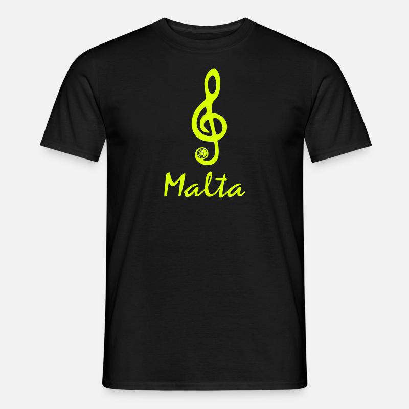 Clé de violon de Malte - T-shirt homme - noir