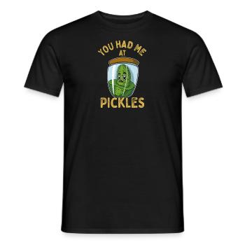 Cornichons cornichons disant fruits végétaliens - T-shirt homme - noir - Devant - AI Model Male 178 light (178cm)