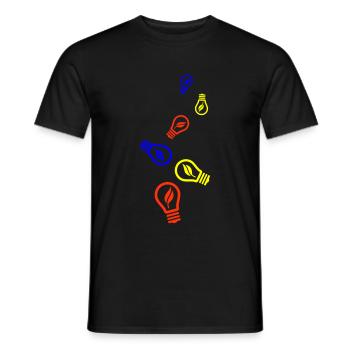 Glühbirne Symbol - Männer T-Shirt - Schwarz - Vorne - AI Model Male 178 light (178cm)