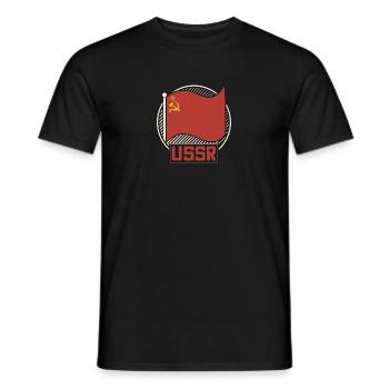 USSR Sowjetunion Russland Hammer und Sichel - Männer T-Shirt - Schwarz - Vorne - AI Model Male 178 light (178cm)