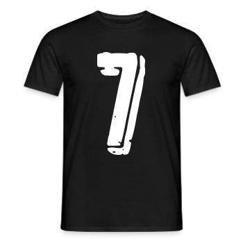 Maillot numéro 7 - T-shirt homme - noir - Devant - AI Model Male 178 light (178cm)