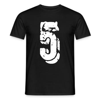 Maillot numéro 5 - T-shirt homme - noir - Devant - AI Model Male 178 light (178cm)