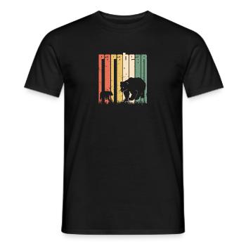 Papa Bear Vater Bär Vatertag Lustig Geschenk Papa - Männer T-Shirt - Schwarz - Vorne - AI Model Male 178 light (178cm)