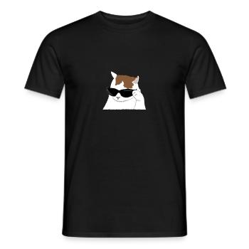 Cool cat meme - Men's T-Shirt - black - Front - AI Model Male 178 light (178cm)