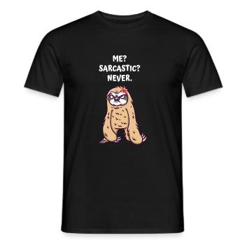 Je sarcastique jamais drôle humour -sarcasme ami - T-shirt homme - noir - Devant - AI Model Male 178 light (178cm)