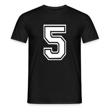 5 - Men's T-Shirt - black - Front - AI Model Male 178 light (178cm)