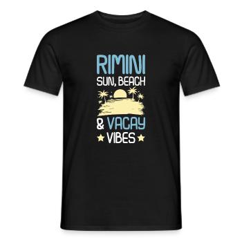 Rimini Sommer Spruch - Männer T-Shirt - Schwarz - Vorne - AI Model Male 178 light (178cm)
