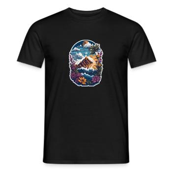 Jäger Bergsteiger Wanderer Abenteuer - Männer T-Shirt - Schwarz - Vorne - AI Model Male 178 light (178cm)
