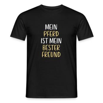 Mein Pferd ist mein bester Freund - Männer T-Shirt - Schwarz - Vorne - AI Model Male 178 light (178cm)