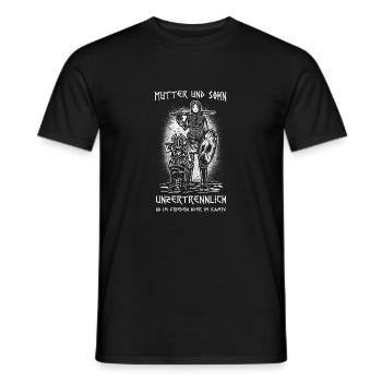Mutter & Sohn - Männer T-Shirt - Schwarz - Vorne - AI Model Male 178 light (178cm)