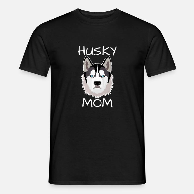 Husky Mom - Männer T-Shirt - Schwarz