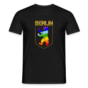 Berlin Bear coat of arms - Men's T-Shirt - black - Front - AI Model Male 178 light (178cm)