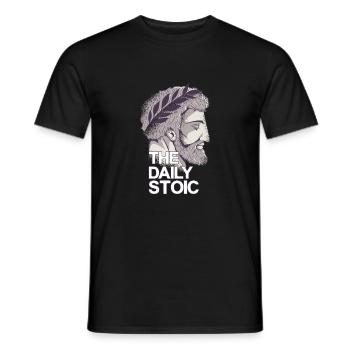 Marcus Aurelius | The daily stoic - Men's T-Shirt - black - Front - AI Model Male 178 light (178cm)