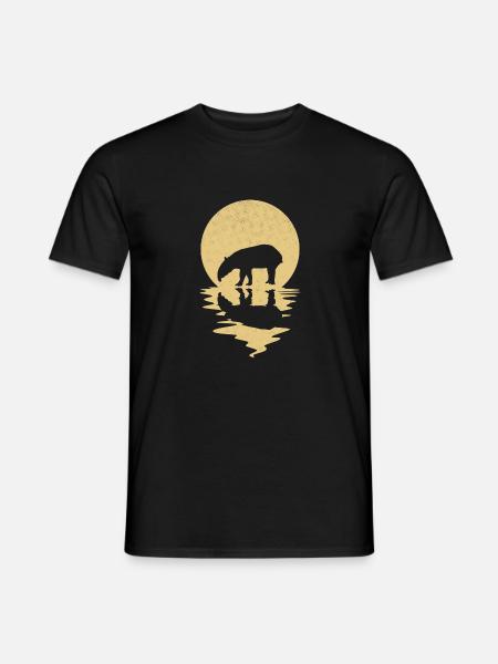 Sonne Tapir Wildtier Tierfreund - Männer T-Shirt - Schwarz