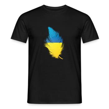 Plume Ukraine - T-shirt homme - noir - Devant - AI Model Male 178 light (178cm)
