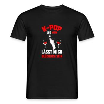 Wein K-pop - Männer T-Shirt - Schwarz - Vorne - AI Model Male 178 light (178cm)