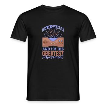 Ich bin ein Gamer - Männer T-Shirt - Schwarz - Vorne - AI Model Male 178 light (178cm)